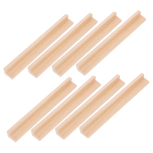 Supvox 8 Stück Teiliges Holz Dominohalter Multifunktionale Desktop Domino Racks und Tabletts Natürliche Holzständer für Domino Steine Buchstaben und Karten Praktisches DIY Zubehör für von Supvox