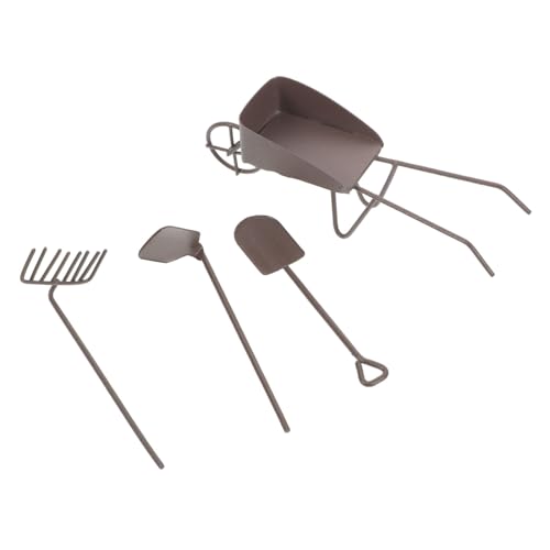 Supvox 8 Stück Teiliges Miniatur-gartengeräte- Mini Schaufel Harke Schubkarre Realistische Puppenhaus Deko Vielseitige Mini Gartenaccessoires für Sukkulenten und Mikro-landschaften von Supvox