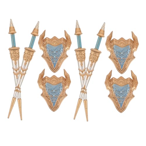 Supvox 8 Stück Teiliges Spielzeugset aus Kunststoffschwertern Mittelalterliche Actionfiguren für Rollenspiele Kreative Szenarien und Geschichtserkundung von Supvox