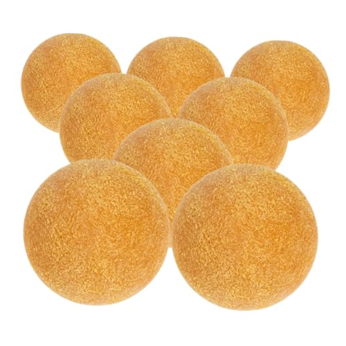 Supvox 8 Stück Tischfußball Sportbälle Tischfußballball Tortenaufsatz Mini Tischfußball Mini Fußball Tischfußballspiel Für Fußballtischspiel Mini Tischfußball Bauchmuskeln Gelb von Supvox