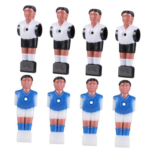 Supvox 8 Stück Tischfußballpuppe Tischfußballspielerpuppen Fußball-Actionfiguren Fußballfiguren Zubehör für Tischfußballspieler Foosballball Tischfußball-Figurenbälle Harz von Supvox