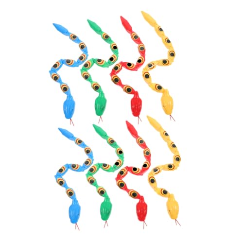 Supvox 8 Stück Wiggly Snake Bunte Biegsame Schlangen für Streiche Karnevalsgewinne und Geburtstagsfeiern Nostalgische Jahre Spielzeuge von Supvox