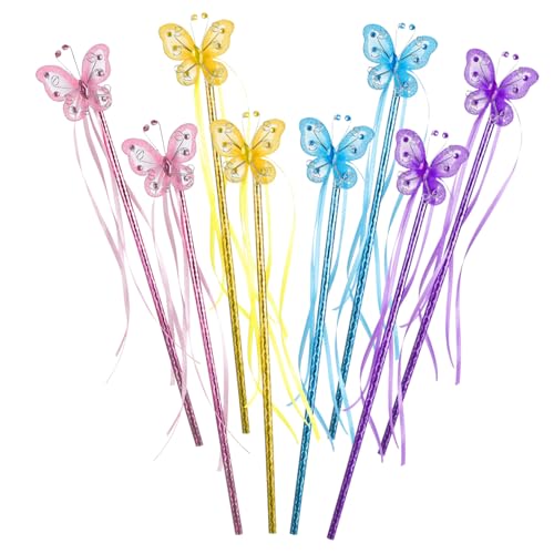 Supvox 8 Stück Zauberstab Feenstab Schmetterling Gastgeschenke für Mädchen Für Flügel zarter Feenstab Partygeschenk Mädchen-Performance-Fee-Stick Band Zauberstab Plastik Supvox 8 Stück Zauberstab Feenstab Schmetterling Gastgeschenke für Mädchen Für Flügel zarter Feenstab Partygeschenk Mädchen-Performance-Fee-Stick Band Zauberstab Plastik von Supvox