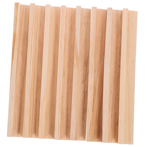 Supvox 8 Stück buchstabenverzierungen aus Holz Domino-Display-Halter Jumbo Anzeige tischdeckenklammern Dominoständer aus Holz, Dominohalter Zubehör für Brettspiele hölzern Beige von Supvox