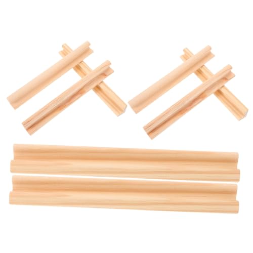 Supvox 8 Stück buchstabenverzierungen aus Holz Gestell Tablett Domino Halter selber Machen Zubehör Alphabet Dominoständer aus Holz Desktop-Dominohalter hölzern Beige von Supvox