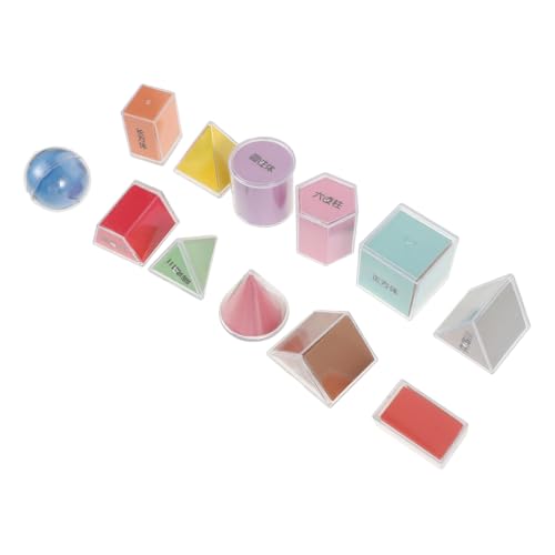 Supvox 8-teiliges Set Geometriemodell -Geometrie-trainingsbrett Geometriemanipulationen Geometrische Formen Mathematikartikel Geomagnetisch Plastische Formen Mathe-formblöcke Papier von Supvox