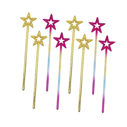 Supvox 8Stücke Cosplay Zauberstäbe Für Glitzernde Sternform Party Zubehör Und Regenbogen Für Halloween Karneval Teepartys Sichere Langlebige von Supvox