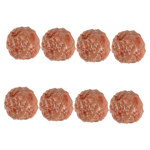 Supvox 8Stücke Künstliche Fleischbällchen Realistische Rindfleisch Deko Für Fotografie Langlebig Und Farbecht Modell Für Partys Und Requisiten Kreative von Supvox