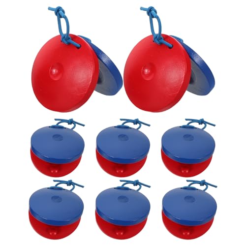 Supvox 8stücke Holzkastagnetten Für Junge Mädchen Musikinstrumente Aus Holz Fingertamburine Handpercussion Für Orff-methode Rhythmuswerkzeuge Für Kleinkinder Musikspielzeug Für von Supvox