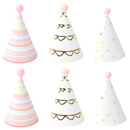 Supvox 9 Stck Teiliges Kindergeburtstags Hut mit Glitzerwolle Bunte Streifen Kleine für Geburtstagsfeiern und Themenpartys Supvox 9 Stck Teiliges Kindergeburtstags Hut mit Glitzerwolle Bunte Streifen Kleine für Geburtstagsfeiern und Themenpartys von Supvox