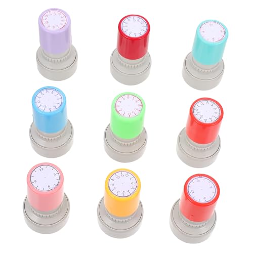 Supvox 9 Stück Teiliges Selbstfärbendes Uhrzeit Stempelset für Farbige Uhrmotiv Stempel Leichte Handhabung Pädagogische Lernhilfe zum Uhrzeit Erkennen im Klassenzimmer Zufällige Farbe Supvox 9 Stück Teiliges Selbstfärbendes Uhrzeit Stempelset für Farbige Uhrmotiv Stempel Leichte Handhabung Pädagogische Lernhilfe zum Uhrzeit Erkennen im Klassenzimmer Zufällige Farbe von Supvox