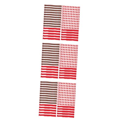 Supvox 90 Stck Teiliges Mini Strickschals Rote Weiße und Grün Rote Weihnachtsdeko Kleine Gestrickte Spielzeugschals Für Basteln Festliche Tisch und Wohnraumdekoration von Supvox