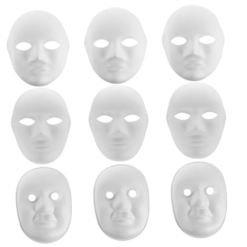 Supvox 9Stücke DIY Weiße Papiermaske Handgemalte Masken für Maskerade Cosplay und Partys Umweltfreundliches Material für Kreative Projekte und Schulaktivitäten Supvox 9Stücke DIY Weiße Papiermaske Handgemalte Masken für Maskerade Cosplay und Partys Umweltfreundliches Material für Kreative Projekte und Schulaktivitäten von Supvox