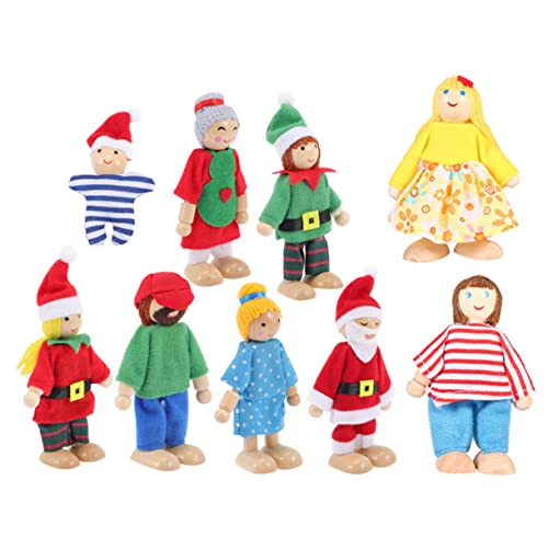 Supvox 9Stücke Teiliges Puppenfamilien für Rollenspiele Flexible Puppen Weihnachtsdesign Kreative Kinderzimmerdekoration und Geschichtenerzählen Supvox 9Stücke Teiliges Puppenfamilien für Rollenspiele Flexible Puppen Weihnachtsdesign Kreative Kinderzimmerdekoration und Geschichtenerzählen von Supvox