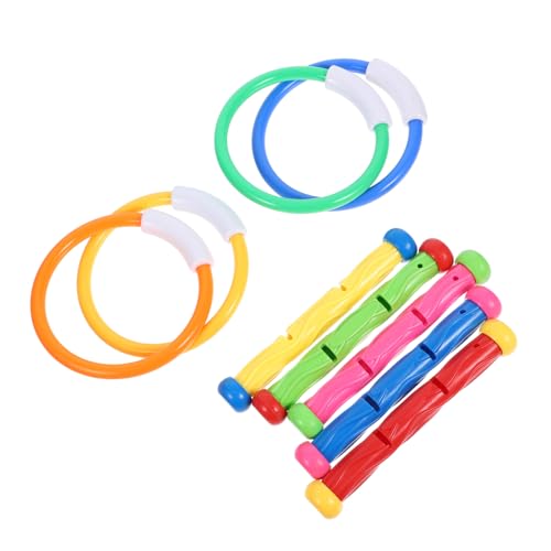 Supvox 9stücke Teiliges Unterwasser-tauchspielzeug Für Mädchen Tauchringe Und Tauchstäbe Farbenfrohes Wasserspielzeug Für Sommer-spaß Im Pool Und Hautfreundlich Für Jungen Und Supvox 9stücke Teiliges Unterwasser-tauchspielzeug Für Mädchen Tauchringe Und Tauchstäbe Farbenfrohes Wasserspielzeug Für Sommer-spaß Im Pool Und Hautfreundlich Für Jungen Und von Supvox