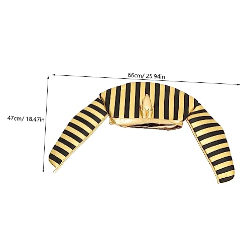 Supvox Ägyptisches Cosplay Kostümset Teilig mit Kopfstück Ägyptischem Gürtel Ärmeln und Kragen für Halloween Motto und Themenpartys Wiederverwendbares Stoffzubehör von Supvox