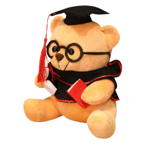 Supvox Abschlussbärenpuppe Abschluss Stofftiere Stofftier-plüschpuppe Abschluss Plüschbär Weiche, Flauschige Puppe Dekorativer Graduierungs-plüschbär Abschluss Bär Pp Baumwolle von Supvox