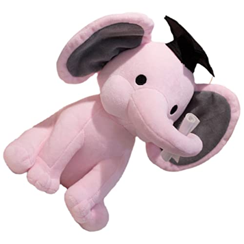 Supvox Abschlussgeschenk Abschluss Plüschtier Elefant Abschlusspuppe Schule ausgestopft süße plüschtiere niedliche Toy entzückendes Kuscheltier Kinderpuppenspielzeug Stoff Rosa von Supvox