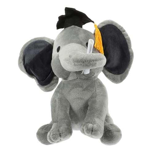 Supvox Abschlussgeschenk niedliche Cute Toy Abschluss Plüschtier Elefant ausgestopfte Tiere Abschluss gefüllter Elefant abschluss Elefant Puppe PP Baumwolle Grey von Supvox