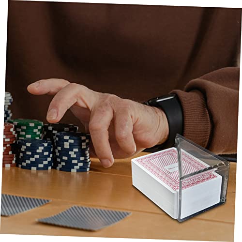 Supvox Acryl Spielkartenhalter Transparent Stabiler Aufbewahrungsständer für Kartendecks Robust Wasserfest Staubabweisend Langlebig für Poker und Sammelkarten von Supvox