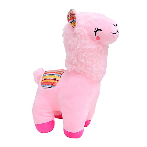 Supvox Alpaka Puppe Flauschige Stofftiere Weihnachts Alpaka Dekorationen Ornamente Plüschpuppe Weihnachtsdekorationen Alpaka Plüschtier Cartoon Alpaka Stofftierpuppe von Supvox