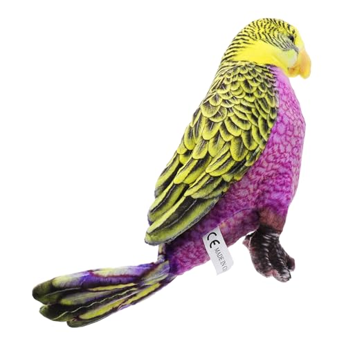 Supvox Ara-Puppe Papagei Stofftier in Papageienform Ara-Ornament Süßes Papageienspielzeug Gartenpapageienspielzeug Simulierte Papageienpuppe Tierpuppe Violett Plüsch von Supvox