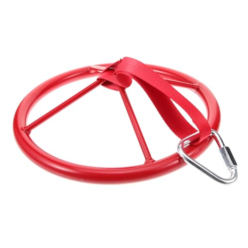 Supvox Armkrafttrainingscheibe Turnringe Hängender Turnring Lenkrad Hängt Hängerad Für Fitnessring Indoor-Ring Für Trainingsringe Für Eisen Rot von Supvox