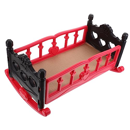 Supvox Babypuppenbettmodell Kinderspielzeug Zubehör Für Babypuppen Mädchen Tun So, Als Würden Sie Puppenhausbett Minibett Für Puppe Puppen-krippenspielzeug Plastik Rot Supvox Babypuppenbettmodell Kinderspielzeug Zubehör Für Babypuppen Mädchen Tun So, Als Würden Sie Puppenhausbett Minibett Für Puppe Puppen-krippenspielzeug Plastik Rot von Supvox