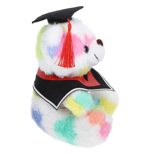Supvox Bachelor Abschlusspuppe Abschlussbär Abschlussgeschenk Verschleißfest Stofftier Bär Puppe Kinderpuppe Stoffbär Stofftier Bär Süße Puppe Roter Plüsch von Supvox
