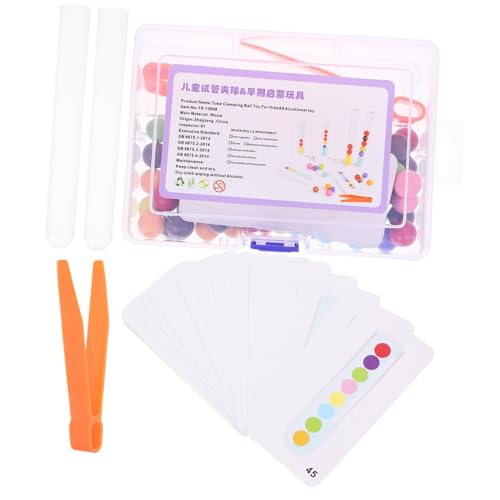 Supvox Balancekoordination Set Feinmotorisches Lernspielzeug für Kleinkinder Bunte Perlen Greifspielzeug für Ab Jahren Montessori Inspiriertes Konzentrationstraining Sicherer Holz und Supvox Balancekoordination Set Feinmotorisches Lernspielzeug für Kleinkinder Bunte Perlen Greifspielzeug für Ab Jahren Montessori Inspiriertes Konzentrationstraining Sicherer Holz und von Supvox