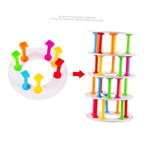 Supvox Balancierspiel aus Robustem Kunststoff Farbenfrohes Balance baustein Pädagogisch Wertvoll Fördert Hand Auge koordination und Eltern Junge Mädchen interaktion Sicher und Langlebig von Supvox