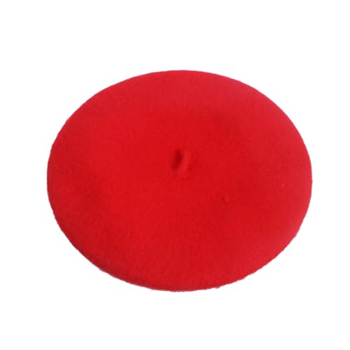 Supvox Baskenmütze für Mädchen Warm Französischer Stil Wollmaterial Einfarbig Herbstlich Winterlich Modisch Atmungsaktiv Komfortabel Geeignet für Schule und Alltag Rote Farbe Supvox Baskenmütze für Mädchen Warm Französischer Stil Wollmaterial Einfarbig Herbstlich Winterlich Modisch Atmungsaktiv Komfortabel Geeignet für Schule und Alltag Rote Farbe von Supvox