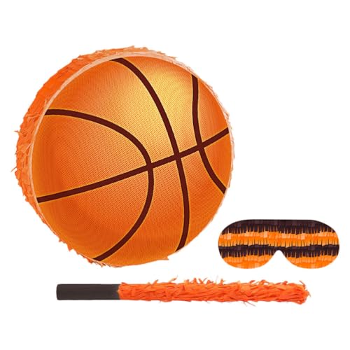 Supvox Basketball-Party-Piñata-Spielzeug mit Augenbinde, Schläger und Konfetti, Basketball-Geburtstagsdekorationen für Sport-Geburtstagsparty-Dekorationen und Spiele Supvox Basketball-Party-Piñata-Spielzeug mit Augenbinde, Schläger und Konfetti, Basketball-Geburtstagsdekorationen für Sport-Geburtstagsparty-Dekorationen und Spiele von Supvox