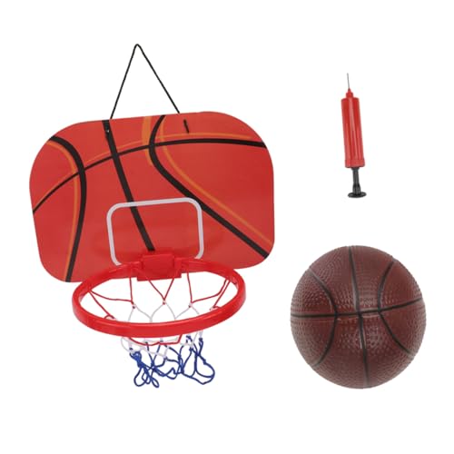 Supvox Basketballkorb Set aus Leichtem Strapazierfähigem Kunststoff Indoor Basketballrahmen mit Ball und Pumpe Mobiles Basketballspielzeug für Drinnen und Draußen Zufällige Farbe von Supvox