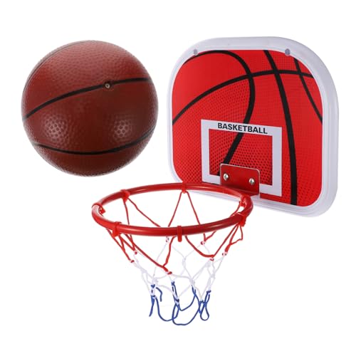 Supvox Basketballkorb ohne Bohren Hängendes Basketballboard aus Robustem Metall Indoor und Outdoor Mini Basketballspielzeug für Jungen und Mädchen Inklusive Netz und Ball Einfach zu von Supvox