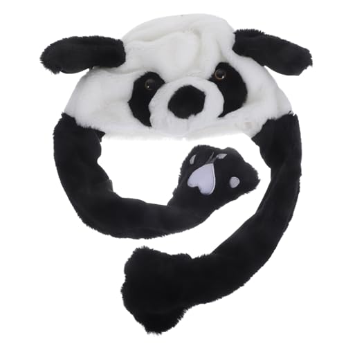 Supvox Bewegliche Ohrmütze Ohren Lustig Kappe Panda-kopfbedeckung Partyhut-requisite Dekorativer Panda-hut Cosplay-kopfbedeckung Cartoon-hut-requisite Partykostüm Hut Pp Baumwolle von Supvox