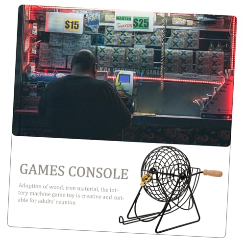 Supvox Bingo Spielautomat Metall Drahtkäfig Handheld Lotteriegerät Tischspiel für Party Familie Freunde Silvester Party Spiele Fair Zufällige Ziehung Kompakt Tragbar Fördert Kreativität von Supvox