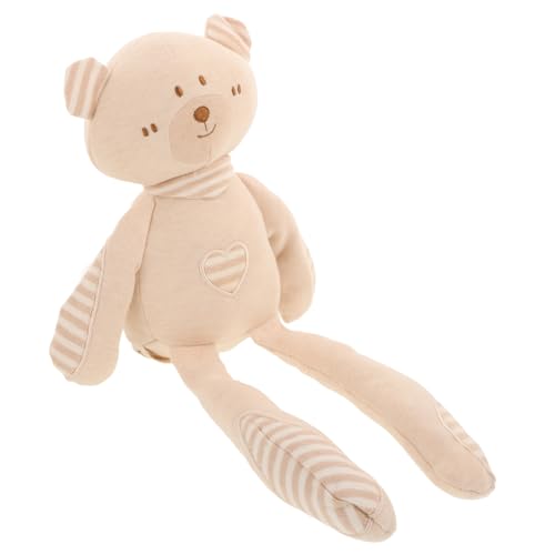 Supvox Bio Baumwollpuppe Neugeborenensichere Kuscheltiere Bio Kuscheltiere Für Babys Plüsch Bio Für Babys Baumwollmobile Kleiner Bär Beige von Supvox