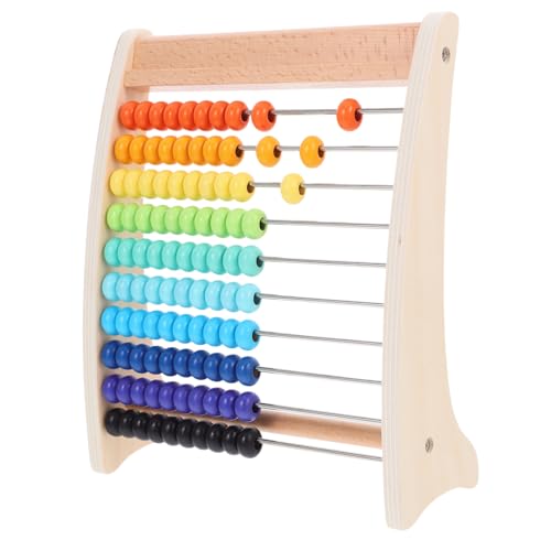 Supvox Bunter Stufiger Holz Rechenrahmen Schulbedarf Lernspielzeug Arithmetisches Lernspielzeug Logisches Eltern Junge Mädchen Spiel von Supvox