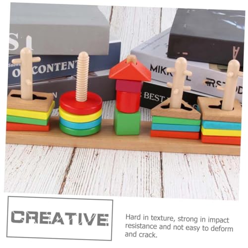 Supvox Buntes Holz Kognitives Lernspielzeug für Ab Jahren Pädagogisches Formensortierspiel Farbenfrohes Montessori Spiel Farben und Formenverständnis von Supvox