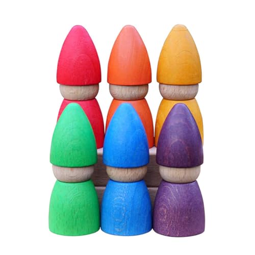 Supvox Buntes Holzpuppen Spielset aus Buchenholz Pädagogisches Farbenerkennungs für Kleinkinder Motorikförderndes Rainbow Stacker Lernspielzeug für Vorschule und Kindergarten Supvox Buntes Holzpuppen Spielset aus Buchenholz Pädagogisches Farbenerkennungs für Kleinkinder Motorikförderndes Rainbow Stacker Lernspielzeug für Vorschule und Kindergarten von Supvox