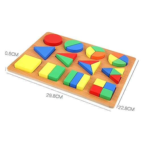 Supvox Buntes Holzpuzzle mit Geometrischen Formen Montessori Lernspielzeug für Kleinkinder Fördert Formen und Farberkennung Kreatives DIY und Motorische Fähigkeiten Holzbausteine Supvox Buntes Holzpuzzle mit Geometrischen Formen Montessori Lernspielzeug für Kleinkinder Fördert Formen und Farberkennung Kreatives DIY und Motorische Fähigkeiten Holzbausteine von Supvox