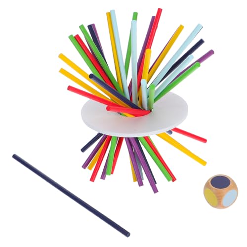 Supvox Buntes Holzstabspielzeug Set Balancierspiel für Feinmotorikförderung Konzentrations und Sozialkompetenz Pädagogisches Familien für Kreative Lernspiele und Teamwork von Supvox