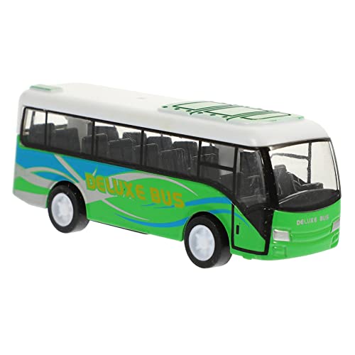 Supvox Busmodell zurückziehen Bus spielzeugbus Handliches Lernspielzeug spielzeugauto simulierter Bus für Lernbus Lernbus-Modell Legierung Green von Supvox