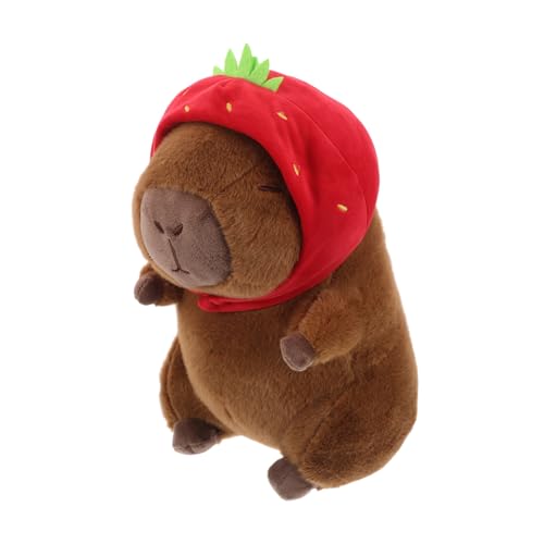 Supvox Capybara-plüschpuppe Erdbeer-Capybara Capybara-stofftiere Süße Plüschtiere Halloween-Capybara Erdbeerplüsch Capybara-Hausschuhe Capybara-Zeug Kawaii-plüsch Kuscheltier Pp Baumwolle von Supvox