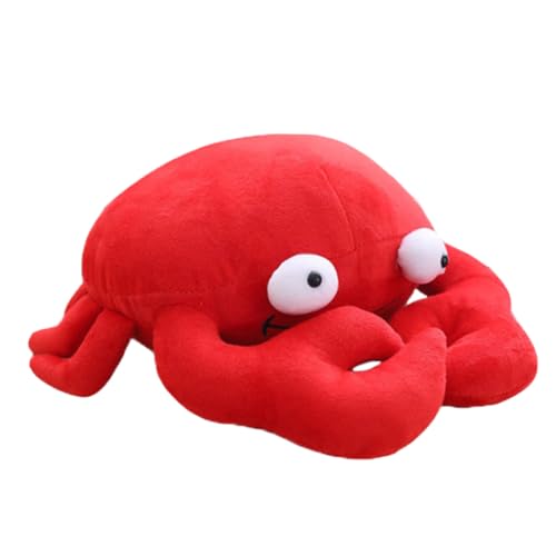 Supvox Cartoon Krabben Plüschtier Rotes Stofftier mit PP Baumwolle Füllung Weiches Langlebiges Kissen Dekoratives für Geburtstagsgeschenk Sofa Schlafzimmer von Supvox