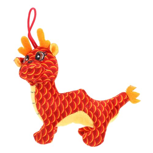 Supvox Chinesisches Drachenspielzeug Drachenpuppenspielzeug Drachenspielzeug Im Chinesischen Stil Chinesisches Neujahrsmaskottchen Drachen-neujahrsspielzeug Rot Plüsch von Supvox