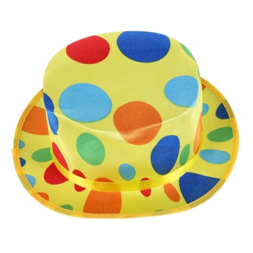 Supvox Clown Hut Gelb Einzigartiger Bühnenhut für Karneval Halloween und Clown Cosplay Weiches Strickmaterial für Auffällige Auftritte und Partys von Supvox