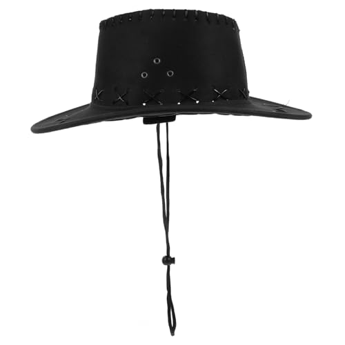 Supvox Cowboyhut für Partys Western Hut mit Uv Schutz Atmungsaktiv und Stylisch für Kostüme Festivals und Outdoor Aktivitäten Größenanpassung von Supvox