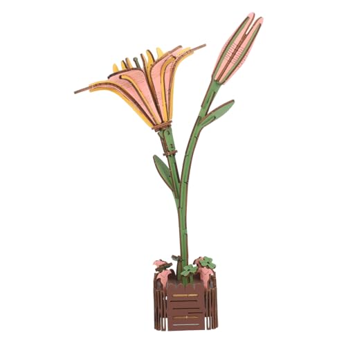Supvox DIY Botanisches Puzzle Set DIY Puzzle Für Erwachsene Botanisches Baupuzzle Holzblumenbasteln Für Bastelpuzzle Für Erwachsene Für Aus Holz von Supvox